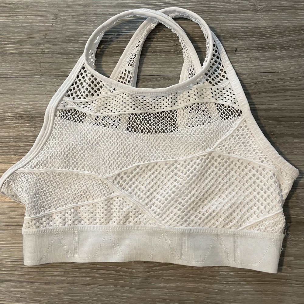 Alala White Cross-back Sports Bra - Size M